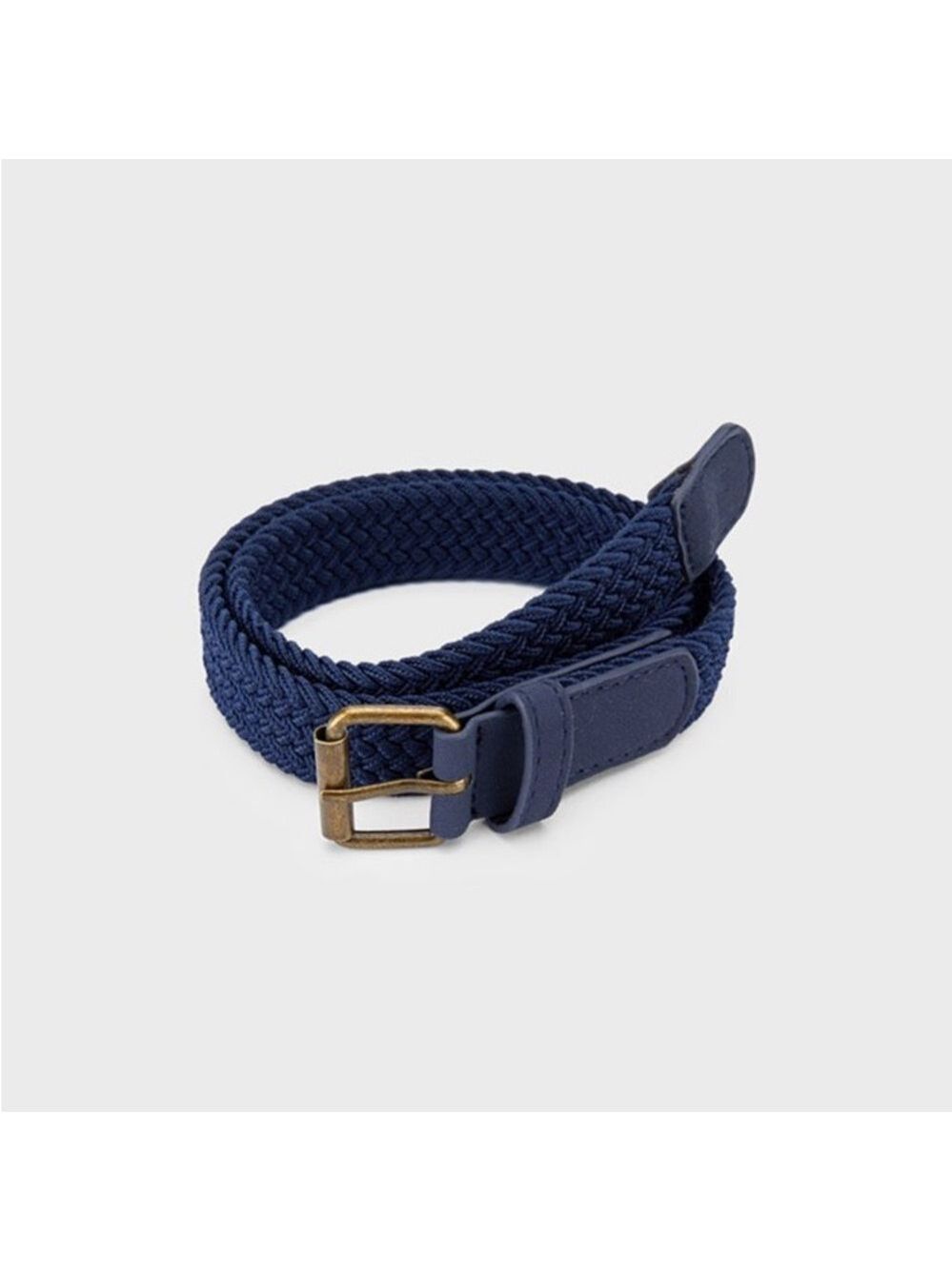 Size 4 Years Kids Mayoral Navy Kids Belt with Brass Buckle